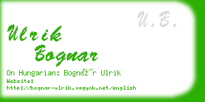 ulrik bognar business card